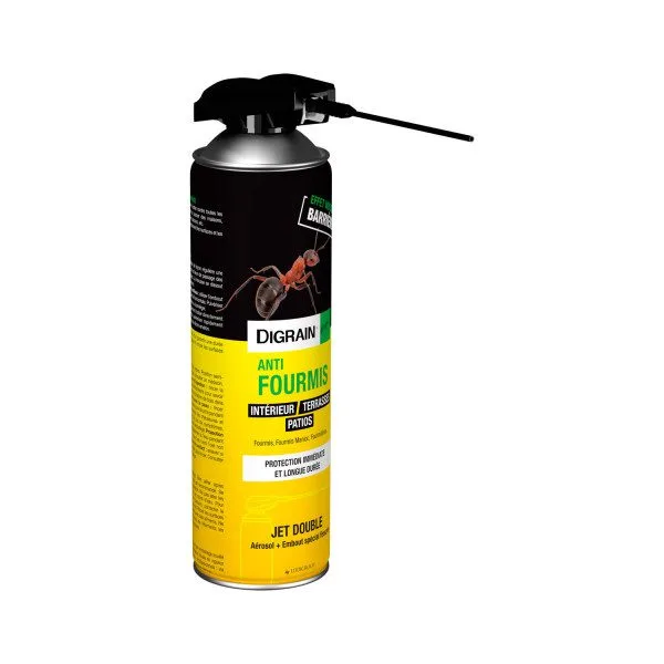 Aérosol insecticide punaise de lit Digrain 500ml Embout double jet