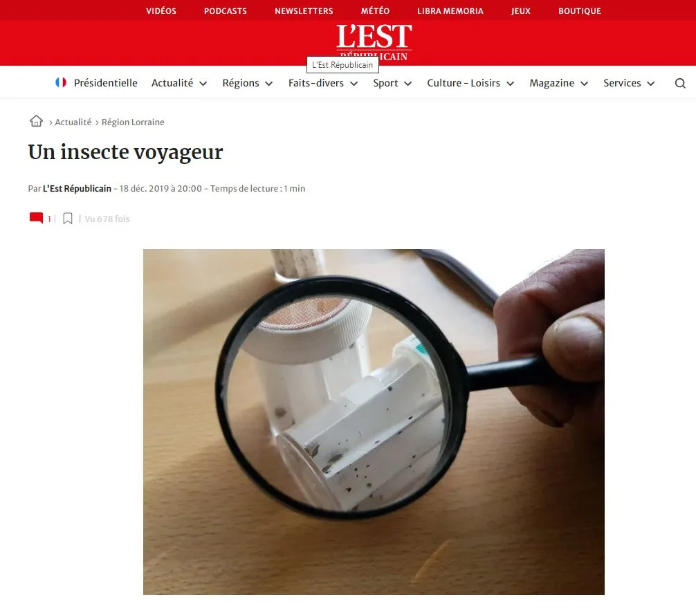 article Presse Punaises Expert Est republicain 2020