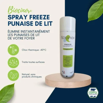 Biocinov Freezer – Spray -40°C contre les punaises de lit Spray Freezer Biocinov - Traitement thermique anti-punaises de lit