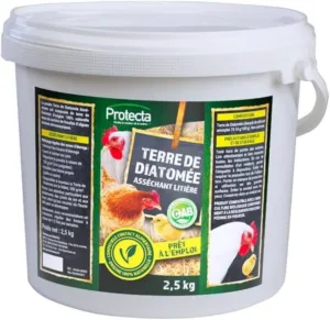 Seau de terre de diatomée Protecta, traitement naturel contre les punaises de lit.