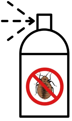Traitement chimique contre les punaises de lit Spray anti-punaises de lit en action