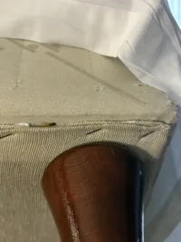 résence confirmée de punaises de lit sur un matelas. Punaise de lit visible sur un matelas, proche du pied de lit.