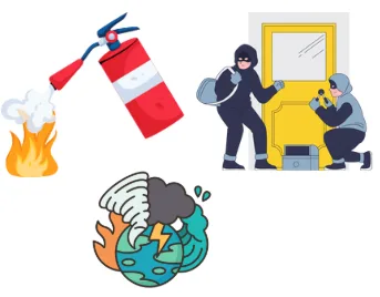 Incendie, cambriolage et catastrophe naturelle, risques couverts par une assurance habitation.