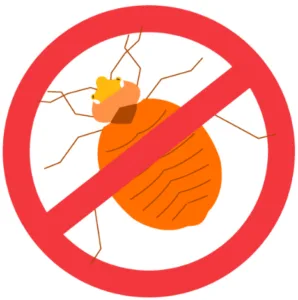 Symbole d’interdiction des punaises de lit